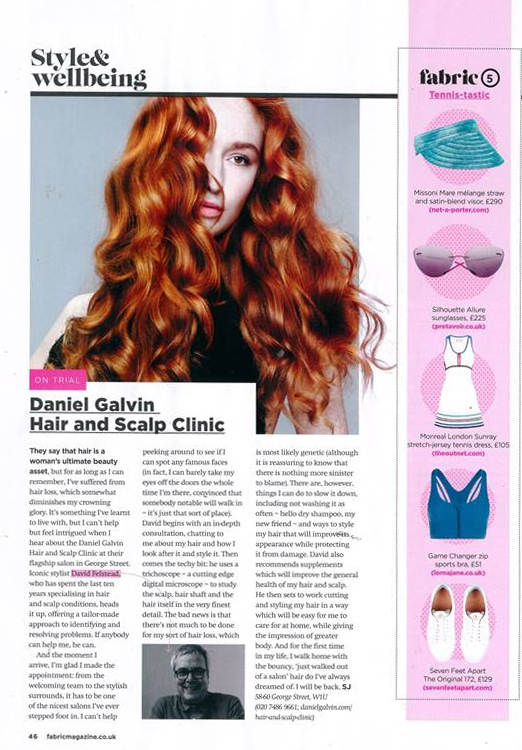 Fabric Magazine- “Hair And Scalp Clinic” | Daniel Galvin