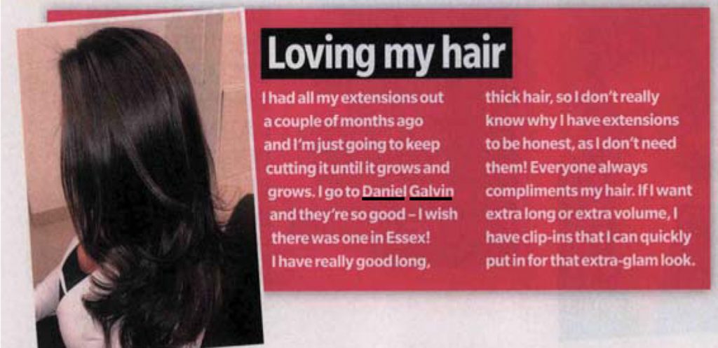 Now Magazine- “Lauren Goodger Loving My Hair
