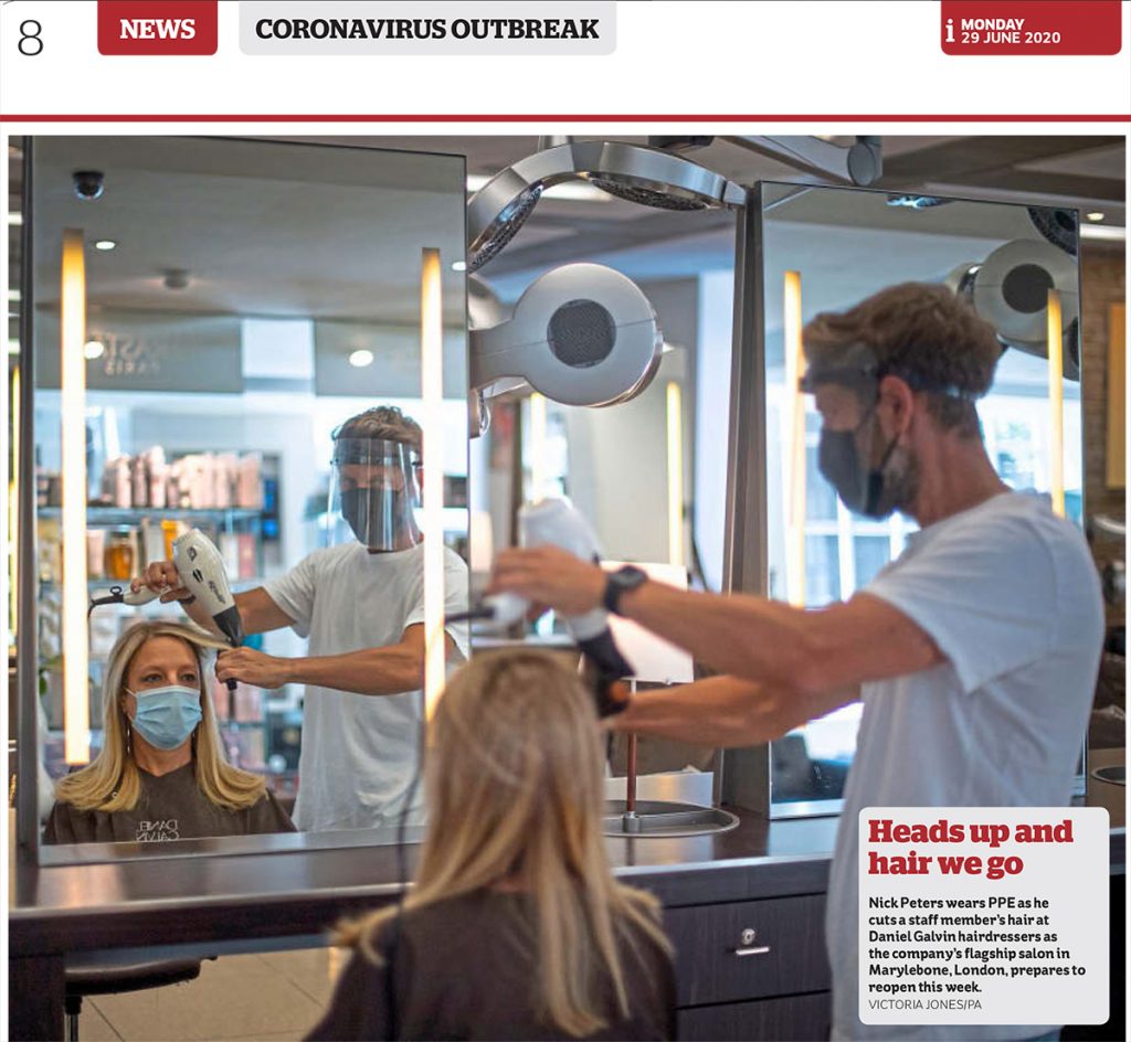 Yorkshire Post "Daniel Galvin Hairdressers Set To Reopen" Daniel Galvin