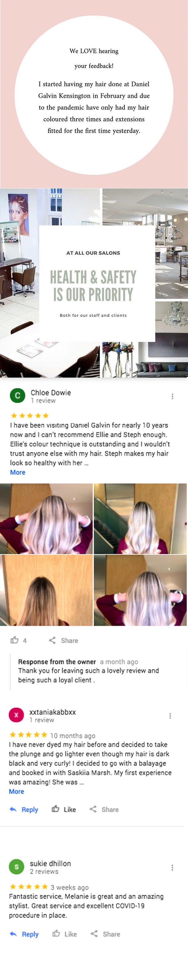reviews for safety and hairdressing