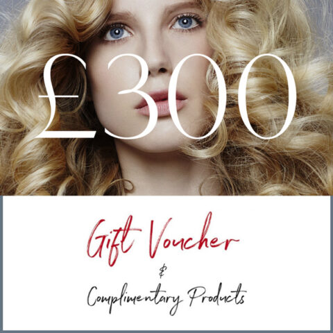 £300 hairdressing gift voucher and complimentary products