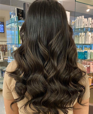 brunette tape extensions