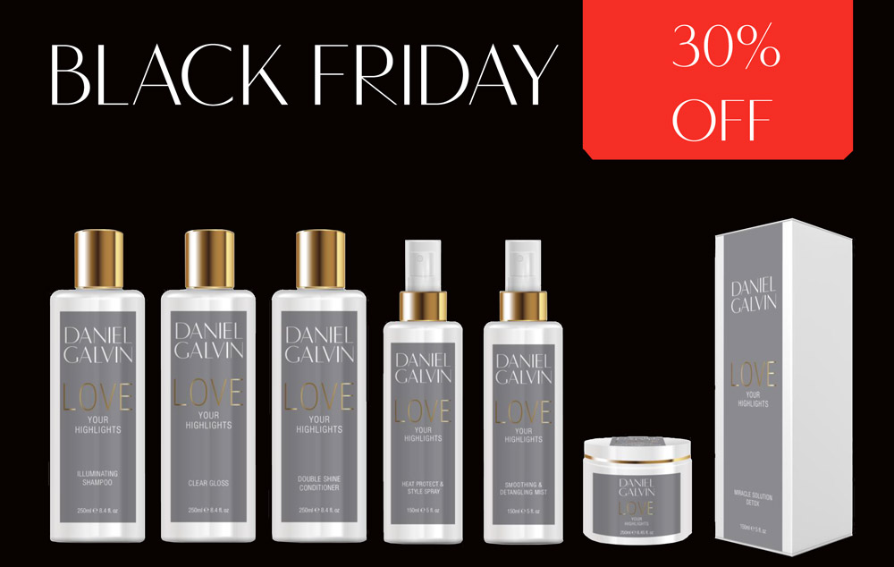 black friday 30% discount on daniel galvin hair products